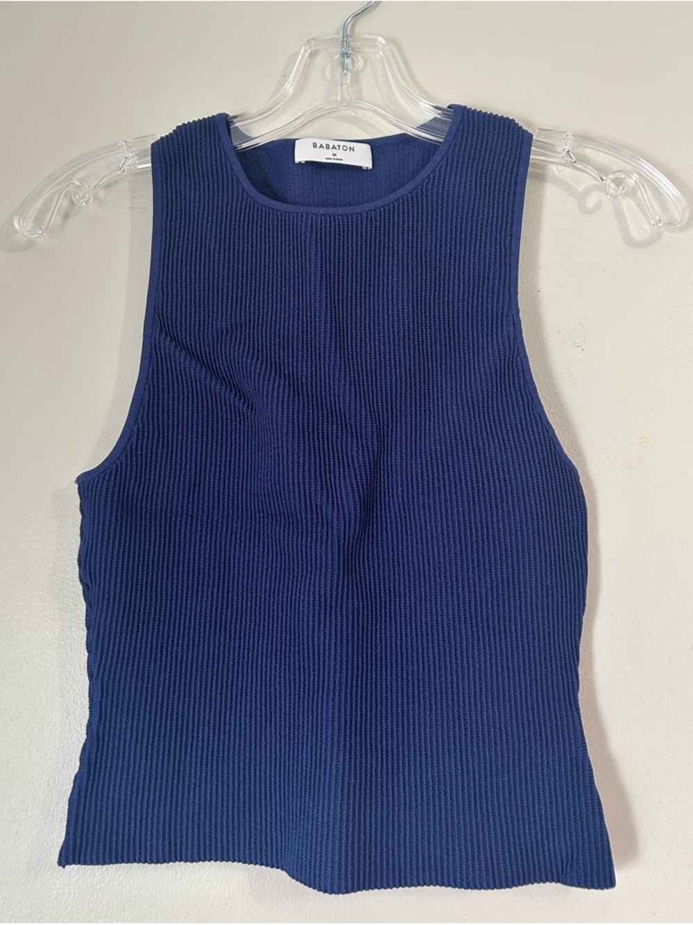 Babaton Aritzia Ribbed Tank Top Royal Blue Size M Gently Used